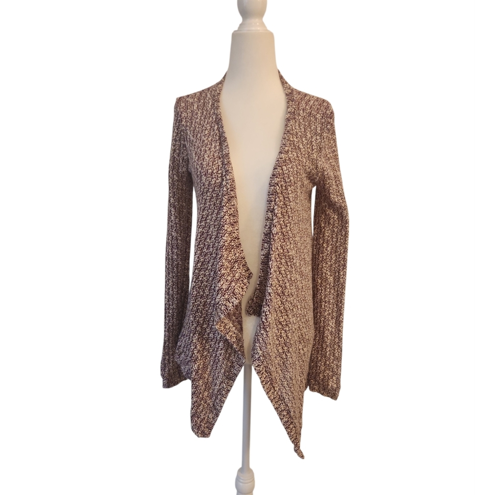 Forever 21 Women's Tan/Brown/Cream Open-Front Textured Cardigan Size S